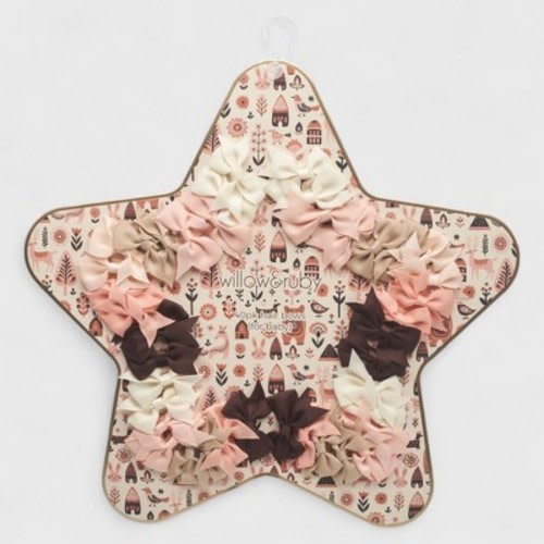 Willow & Ruby 40-Pack Autumn Star Themed Baby Hair Bow Set - Assorted Baby Bows for 0-12 Months, Colorful Clips for Infants, Girl, 40pcs