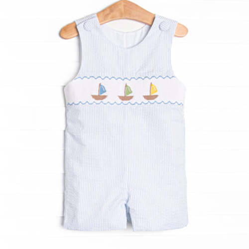 Ocean Adventure Smocked Jon Jon, Blue – Stitchy Fish