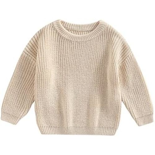 Afunbaby Baby Girl Boy Knit Sweater Blouse Pullover Sweatshirt Warm Crewneck Long Sleeve Tops for Infant Toddler