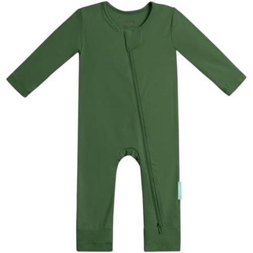 PurComfy Baby Long Sleeve Romper Jumpsuit, Premium Soft Rayon One Piece Pajamas Boy Girl 2-Way Zipper Coverall Sleeper
