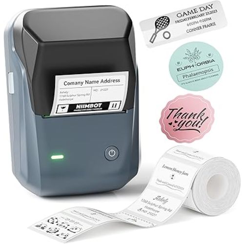 NIIMBOT B1 Label Maker Machine with Tape, Thermal Label Printer Easy to Use for Office, Home, Business, 2 Inch Label Maker with 2'' x1.18'' Labels-230pcs/Roll