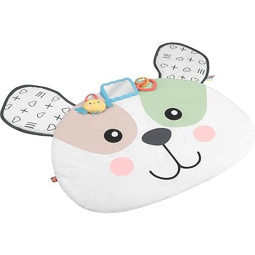 Fisher-Price Baby Tummy Time Toy, Puppy Perfection Giant Play Mat with Sensory Development Activities for Newborns 0+ Months (Amazon Exclusive)
