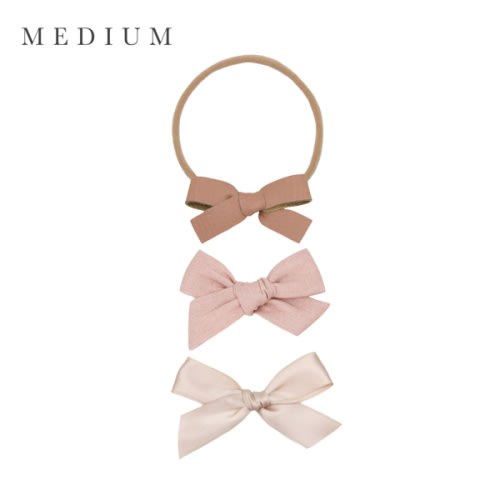 Bow 3 Pack: Rose Headbands