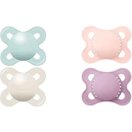 MAM Original Start Matte Newborn Baby Pacifier, Best Pacifier for Breastfed Babies, Sterilizer Case & Original Matte Baby Pacifier, Nipple Shape Helps Promote Healthy Oral Development
