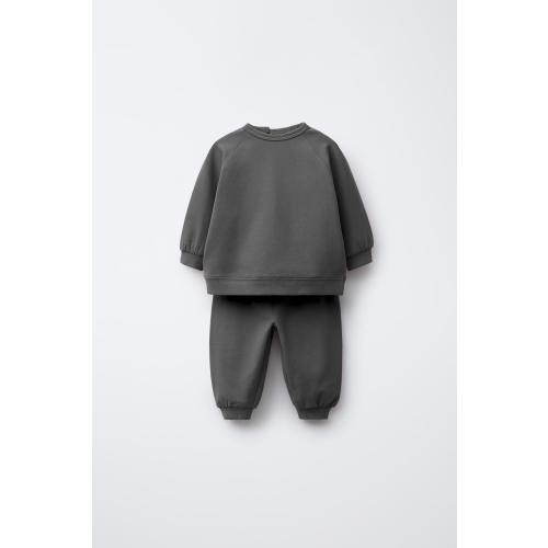 SWEATSHIRT AND JOGGER PANTS SET - Anthracite grey | ZARA United States