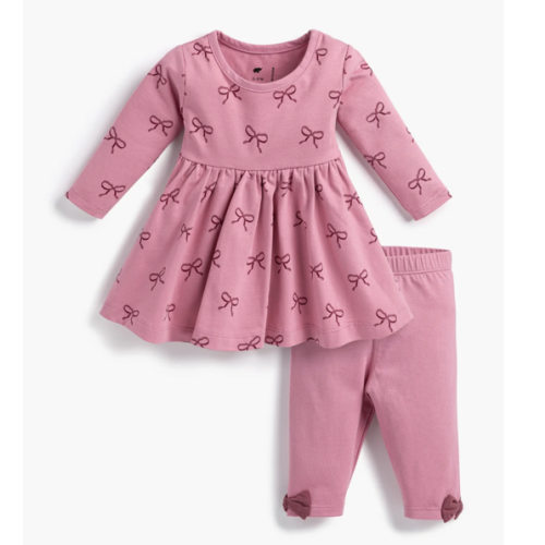 Babydoll Dress + Bow Legging Set