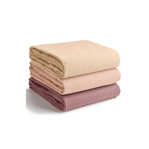 100% Cotton Muslin Swaddle Blankets Pack of 3