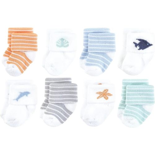 Hudson Baby Baby 8-pack Cotton Rich Newborn and Terry Socks