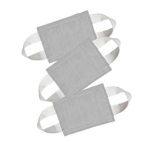 Door Silencer & Baby Proof Latch Cover - Quiet Close Cushion Pads That Prevent Slamming & Accidental Locking, Noise-Reducing Soft Close for Toddler Safety (3-Pack, Light Gray)