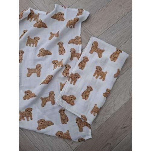 Cavapoo Cockapoo Muslin Square or Swaddle | Baby Burp Cloth