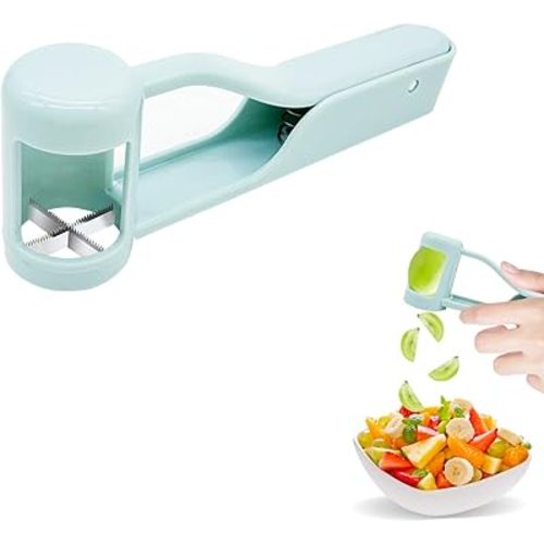 Grape Cutter for Toddlers 1-3 - Cut into 4 pieces of Stainless Steel Fruit Slicer,Ideal for Grapes, Strawberry and Cherry Tomato， Kitchen Gadget for Quick Kids Snacks and Vegetable Fruit Salad