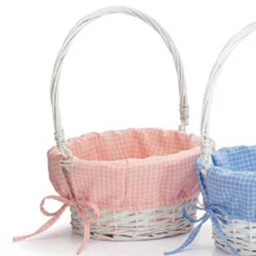 White Willow Easter Basket with Fabric Liner - Sage - Sweet E's Children's Boutique