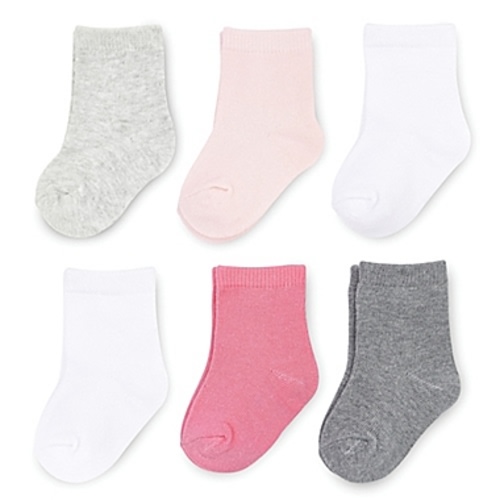 On The Goldbug™ - 0-3 Months 6-Pack Crew SocksOn The Goldbug™