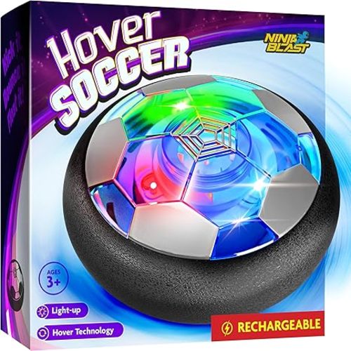 Ninja Blast Hover Soccer Light-Up Ball, Birthday Gift for Boys, Indoor Toy Games, Kids Gifts for Age 5, 6, 7, 8, 9, 10, 11, 12 Years Old, Boy Toys for Age 3 Years and Up.