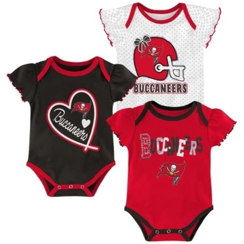 Outerstuff NFL Teams Newborn Baby and Infant Short Sleeve Bodysuit 3-Pack (0-18M)