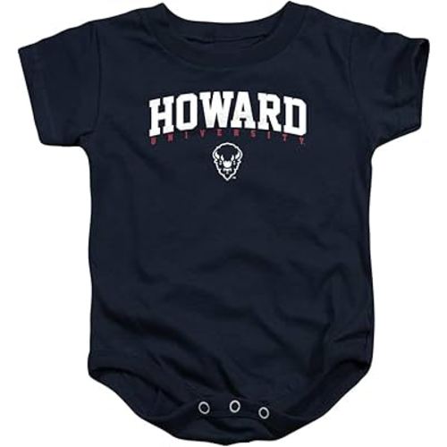 LOGOVISION Howard University One Color Arched Unisex Infant Snap Suit for Baby