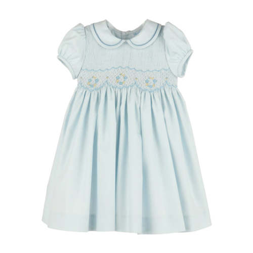 0-3M Classic Smock Blue Bishop Set | Posh Tots Children's Boutique
