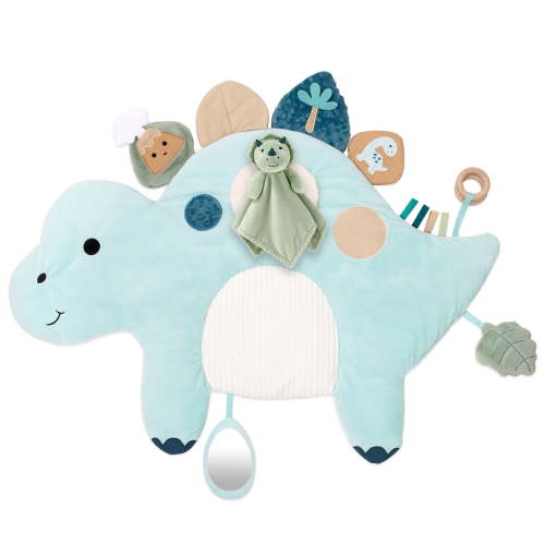 The Peanutshell Tummy Time Baby Play Mat & Lovey Security Blanket Set for Babies, Dinosaur