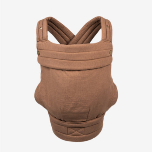 Mabē Monarch Ergonomic Baby Carrier – Premium Cotton Soft Structured Newborn to Toddler Carrier with Hip-Healthy Design, 3 Carry Positions (7-35lbs), Lightweight & Breathable, (Mocha)