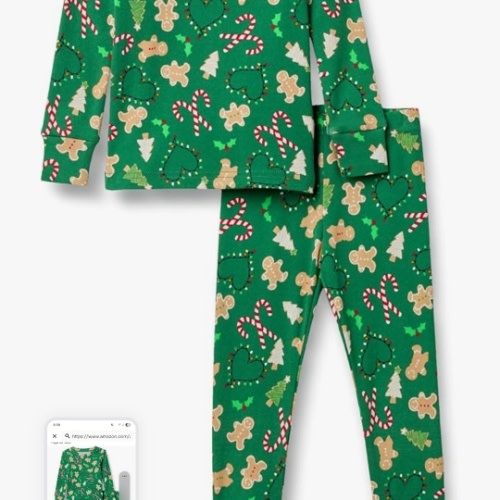 Amazon.com: Amazon Essentials Unisex Toddlers' Matching Holiday Family Pajama Sets, Dark Emerald Green Gingerbread, 4T : Clothing, Shoes & Jewelry