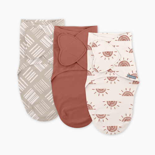 Ingenuity SwaddleMe Monogram Collection Swaddle (3-Pack) - Rising Sun, 0-3 M