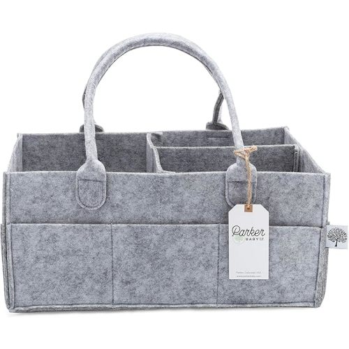 Amazon.com : Parker Baby Diaper Caddy - Nursery Storage Bin and Car Organizer for Diapers and Baby Wipes - Sage Green, Large : Baby