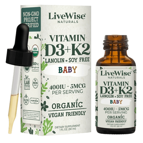 Vitamin D3+K2 (MK-7) Liquid Drops – Vegan Friendly Bone & Immune Suppo – Live Wise Naturals