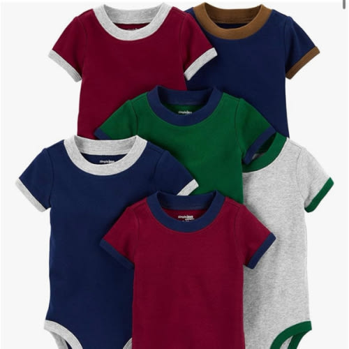 Simple Joys by Carter's Baby Boys' 6-Pack Short-Sleeve Bodysuit