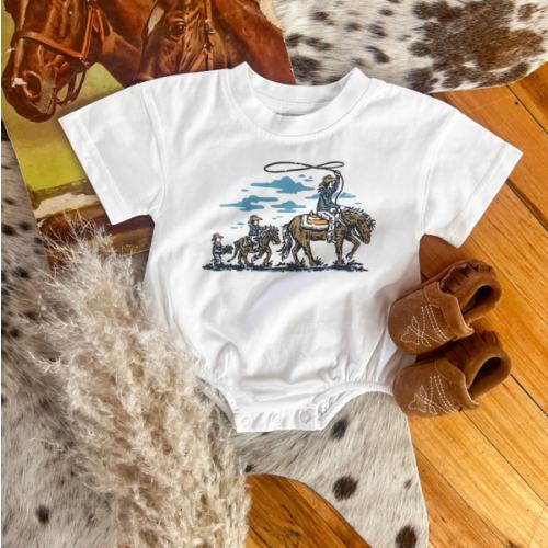 Cowboy Evolution Bubble Romper(Short Sleeve)
