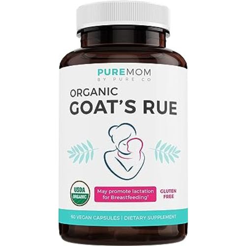 USDA Organic Goat's Rue - Increase Milk Supply for Breastfeeding & Herbal Lactation Support - Aid for Mothers - Non-GMO Goats Rue Lactation Supplement - 60 Vegan Capsules (No Pills, Tea, or Cookies)