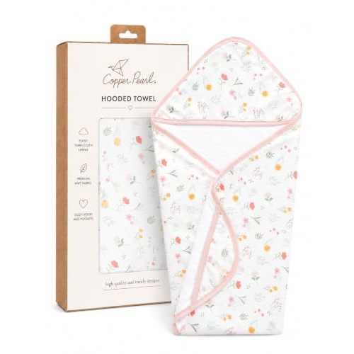 Copper Pearl Hooded Bath Towels Premium Knit/Terry Cloth Baby Towels with Hood, Pockets, and Cool Designs - Great to Gift and Make Bath Time Fun - Baby Bath Towel, Mabel