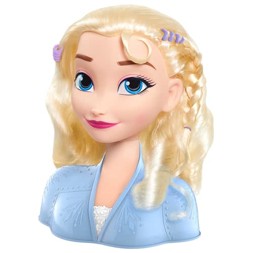 Disney Frozen 2 Elsa Styling Head, 14-pieces, Pretend Play, Kids Toys for Ages 3 Up by Just Play