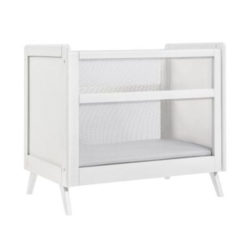 BreathableBaby Breathable Mesh 2-in-1 Mini Crib, White, Greenguard Gold Certified