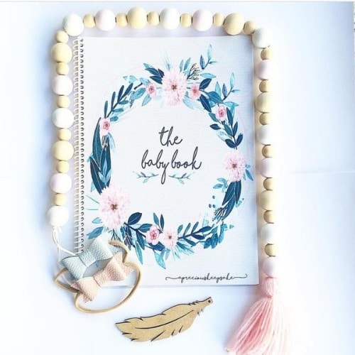 Book - wildflower baby book ? forever3paperie