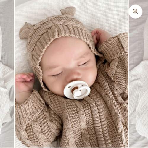Luna + Luca Baby Bear Jumpsuit - Acorn