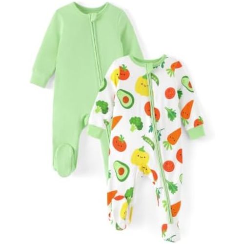 PATPAT Cotton Baby Footie Pajamas, Baby Sleepers for Boys & Girls