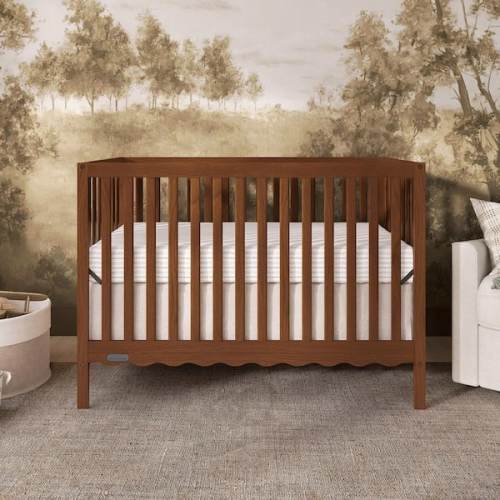 Walnut Synergy Wave 5-in-1 Convertible Crib