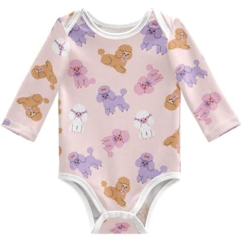 vvfelixl Baby Bodysuits Shrimp Prawn with Lemon Slice Long Sleeve Cotton Baby Clothes for Boys Girls 0-3M