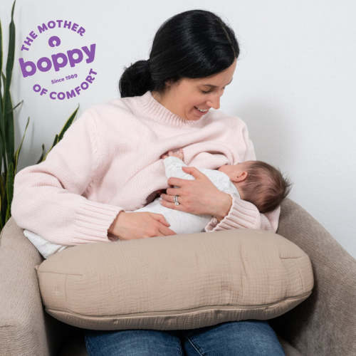 New Luxe Boppy Nursing Pillow - Premium Breastfeeding Pillow | Boppy | Muslin Oatmeal
