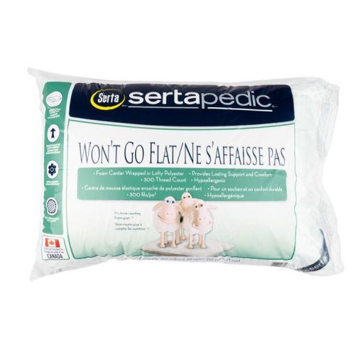 Sertapedic Won't Go Flat Bed Pillow