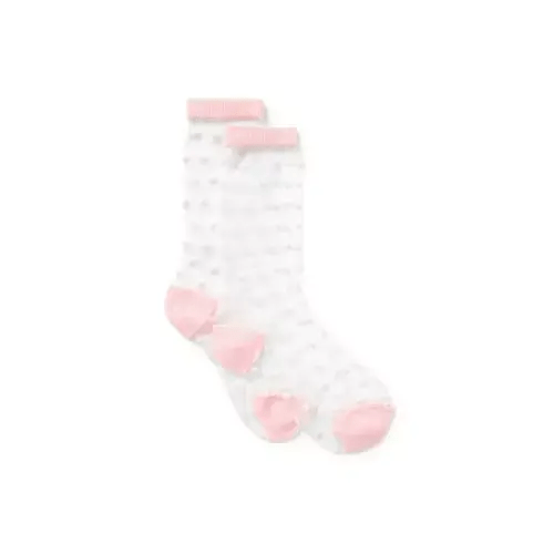 Girl Pink Confection Dot Dot Sheer Sock by Janie and Jack