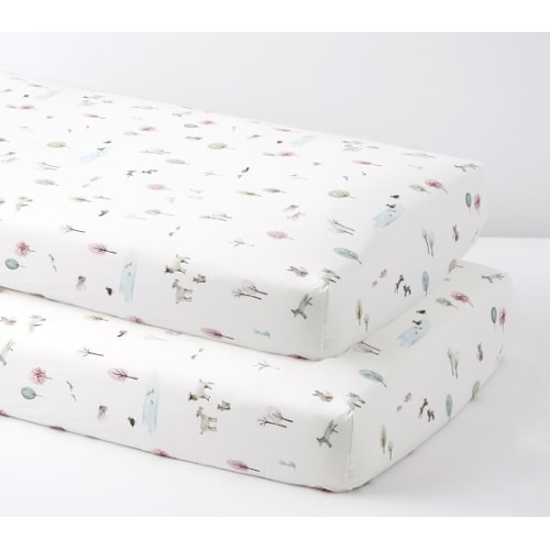 Pottery Barn Kids Organic Fitted Crib Sheet Bundle - Dakota, 2