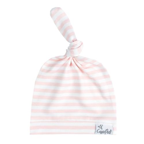 Copper Pearl Baby Beanie Hat Top Knot Stretchy Soft Winnie