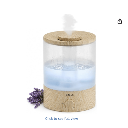 AZEUS 3.5L Cool Mist Humidifier with 7-Color Night Light, Woodgrain