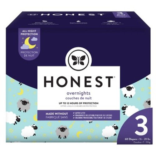 The Honest Company Clean Conscious Disposable Overnight Diapers - (Select Size and Pattern), Size: 3