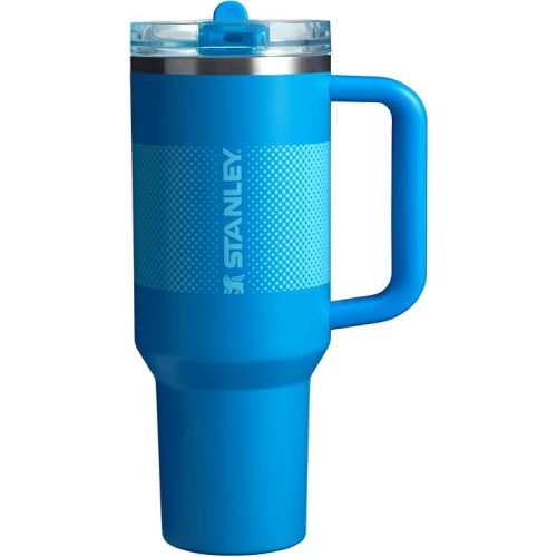 STANLEY Quencher ProTour Flip Straw Tumbler with Leakproof Lid 40 oz | Built-In Straw and Handle | Cup Holder Compatible for Travel | Insulated Stainless Steel Cup | BPA-Free | Azure Fade