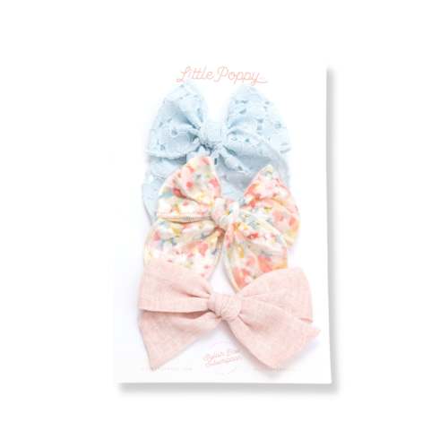 The Hannah Bow Clip Set – Little Poppy Co.