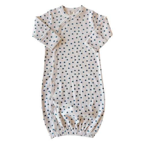 Blue Flower / Organic Pointelle Gown