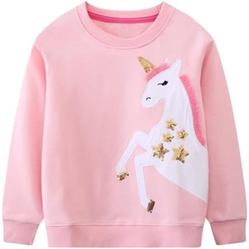 Bumeex Toddler Girl Sweatshirt Clothes Outfit,Cotton Crewneck Christmas Clothing