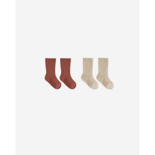Socks Set || Cranberry, Oat – Quincy Mae